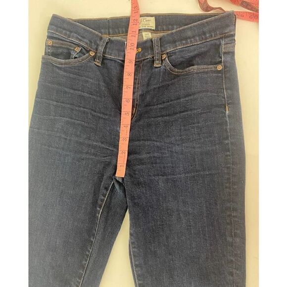 J. Crew Lookout High Rise Skinny Jeans Blue Denim High Waisted Tall - Size 29 T - Picture 9 of 10